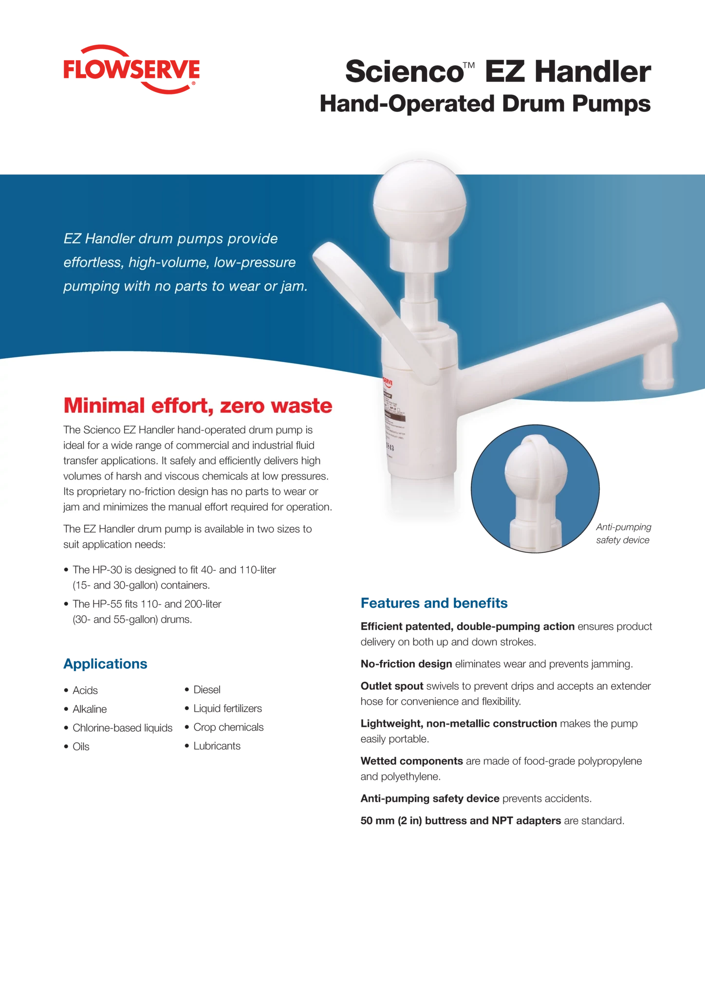 Scienco EZ Handler 手动鼓泵 - 宣传单