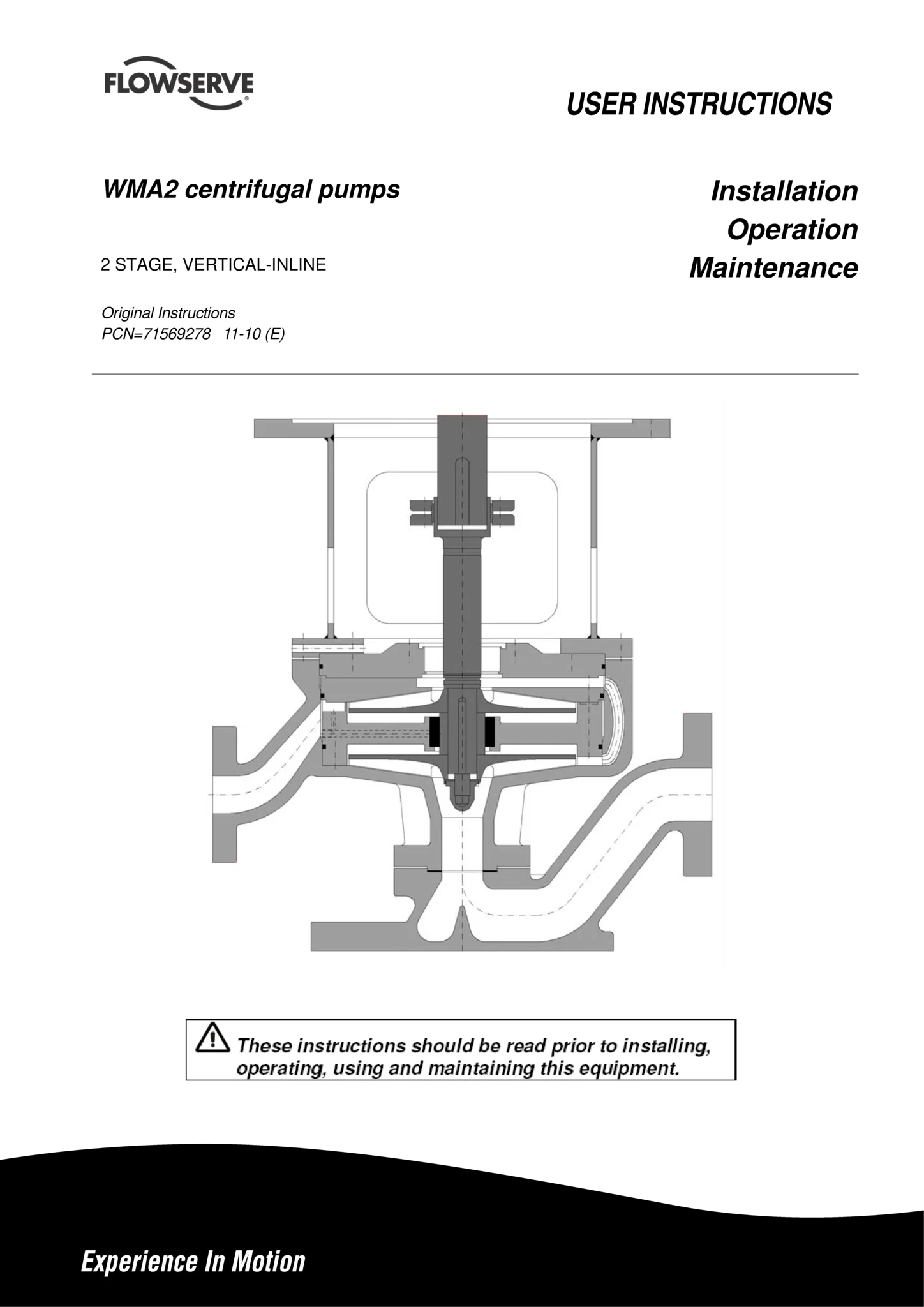 WMA2离心泵使用说明