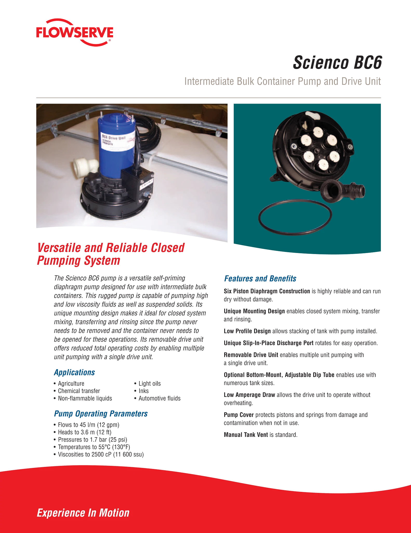 Scienco BC6泵公告