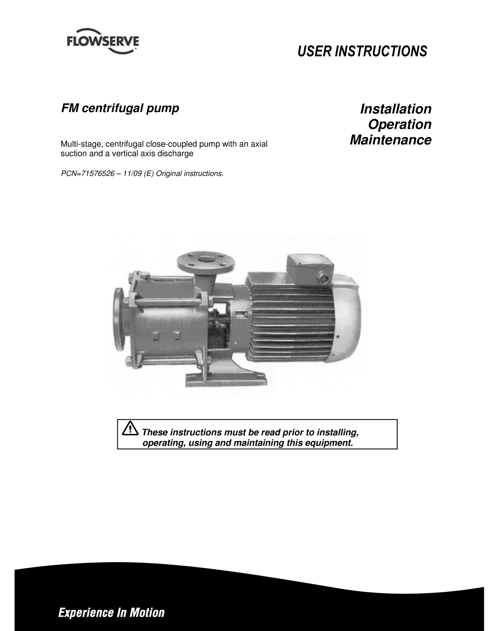 FM离心泵使用说明