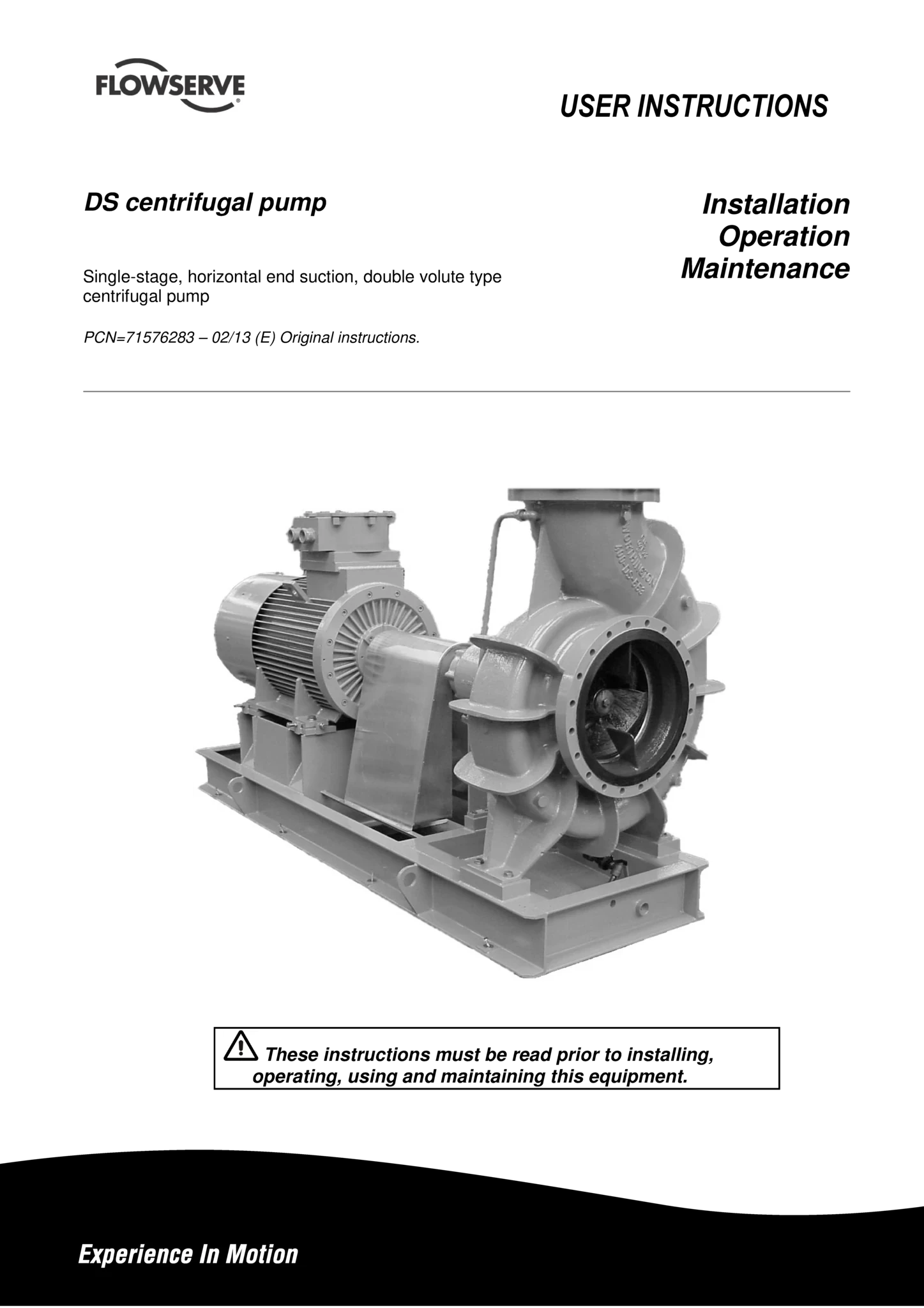 DS离心泵使用说明