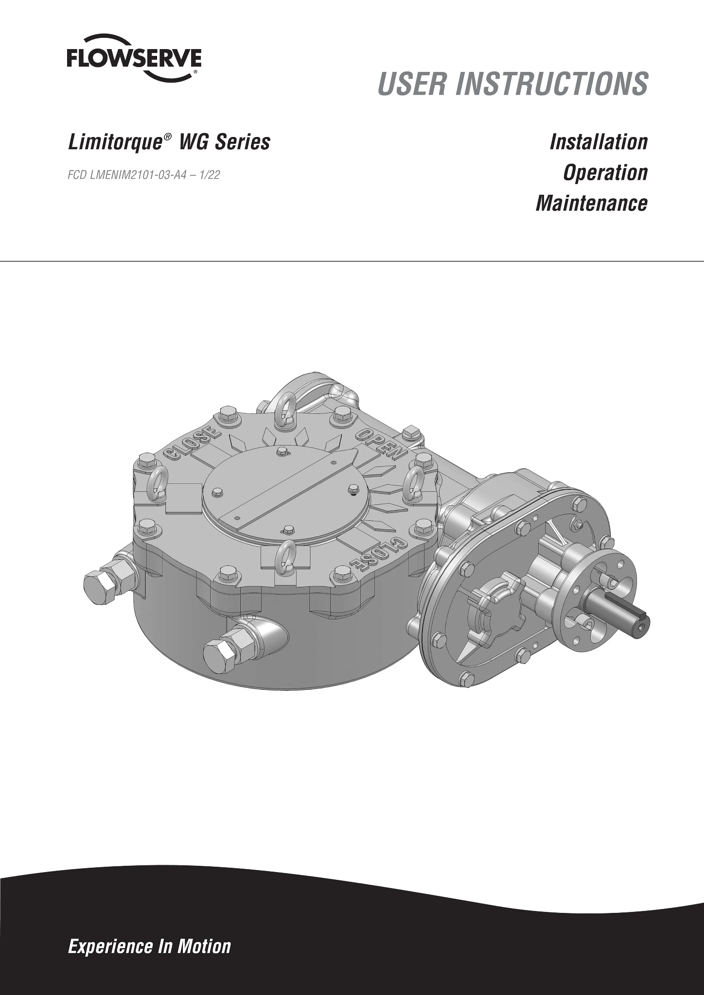 Limitorque WG系列蜗轮齿轮箱 IOM