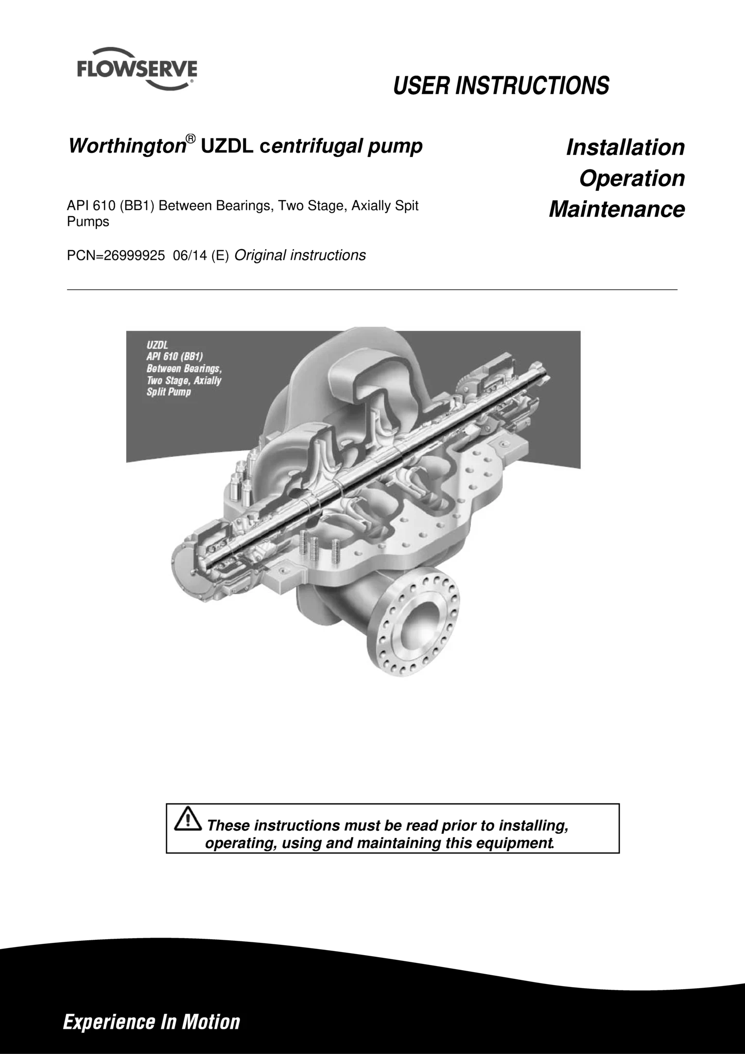 UZDL离心泵使用说明书