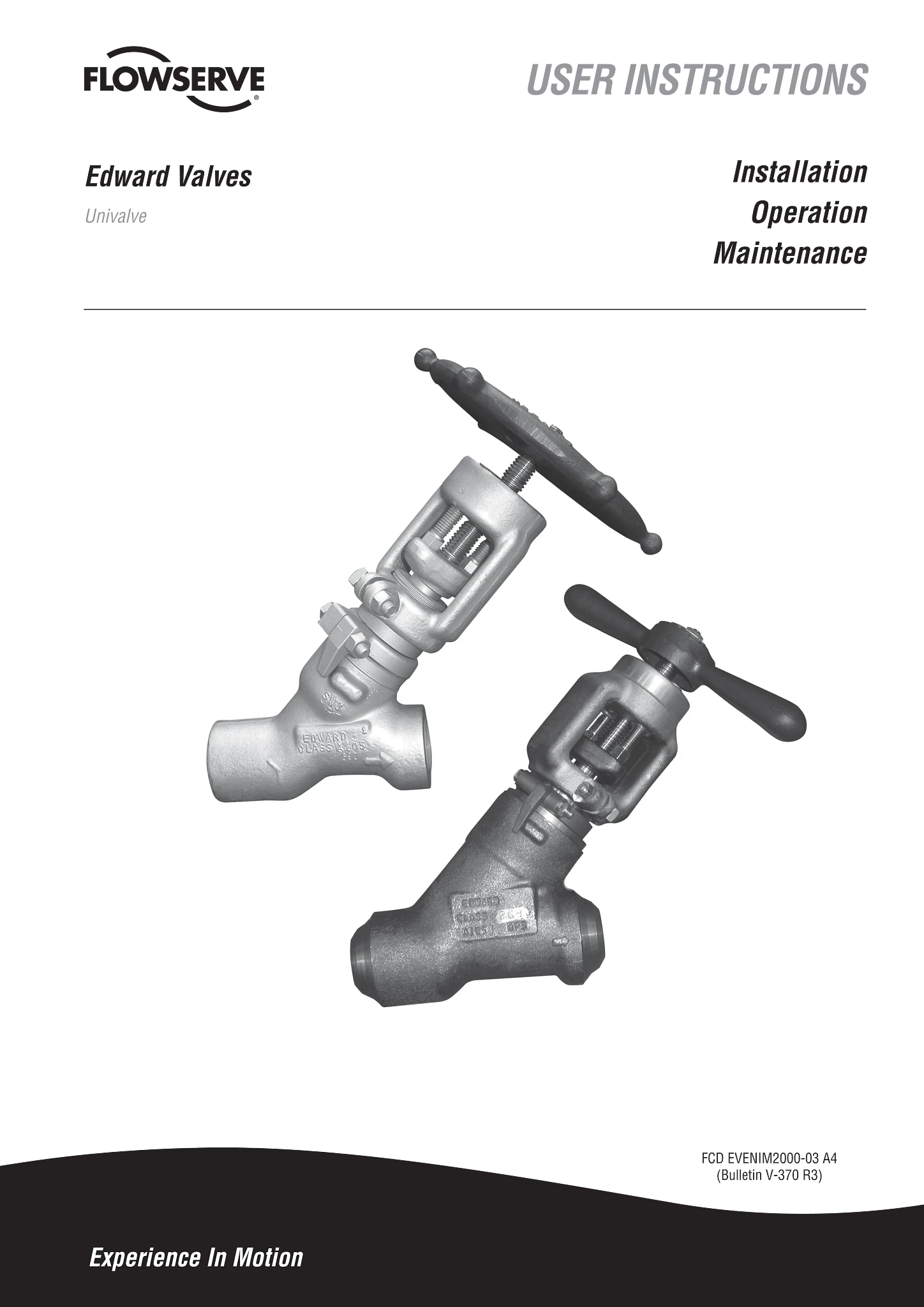 Edward Univalve使用说明 (IOM)