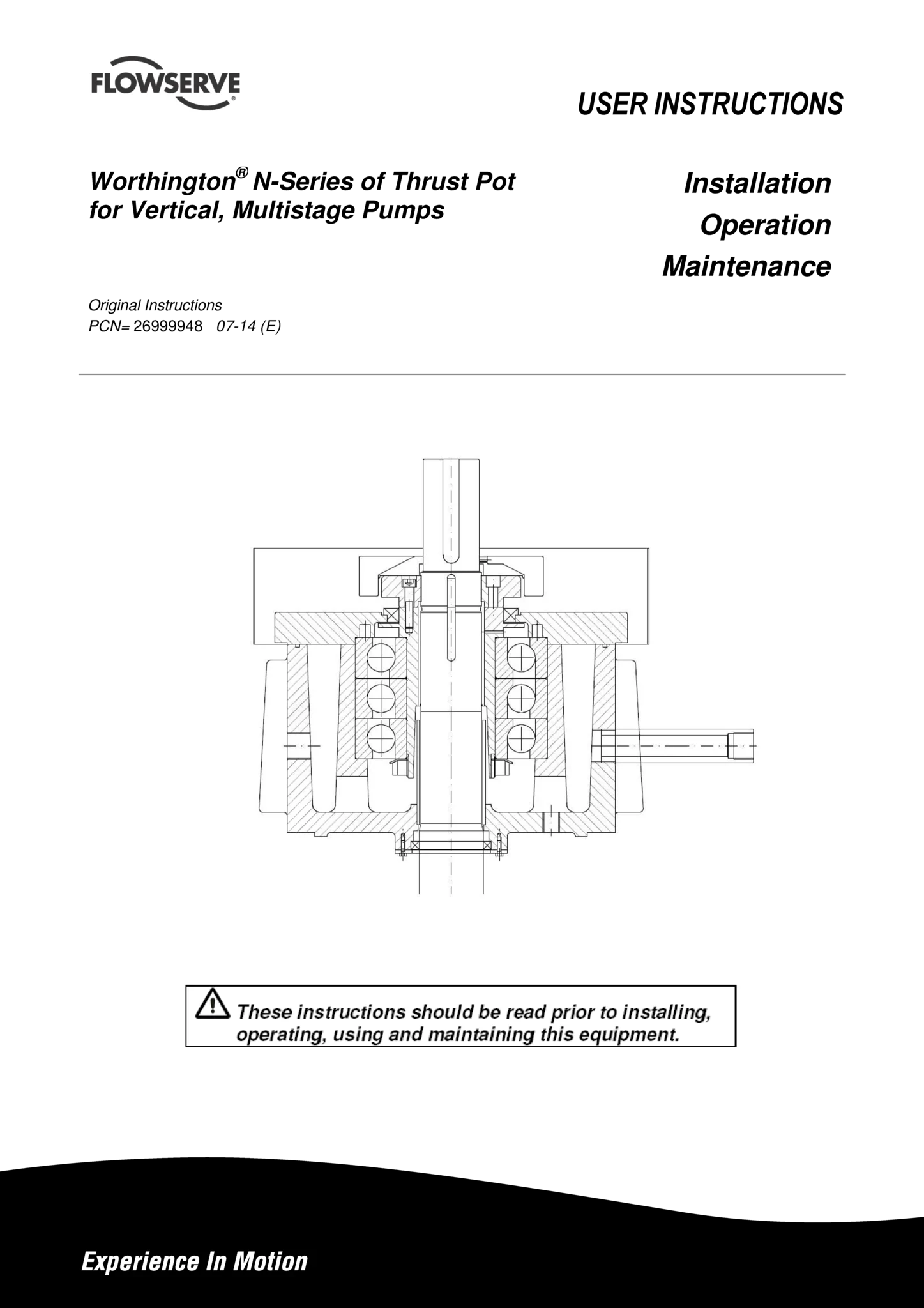 N系列立式多级泵推力罐IOM
