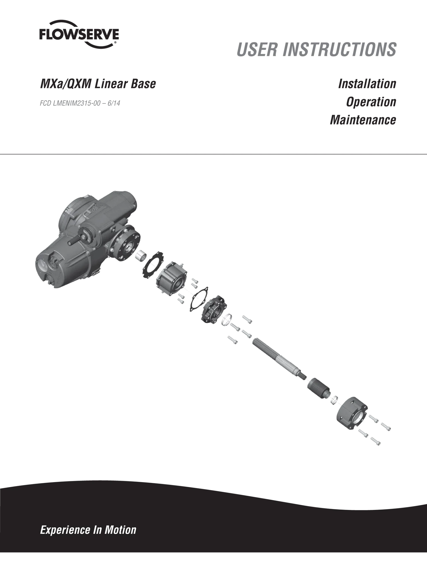 Limitorque MXa/QXM直行程底座使用说明(IOM)