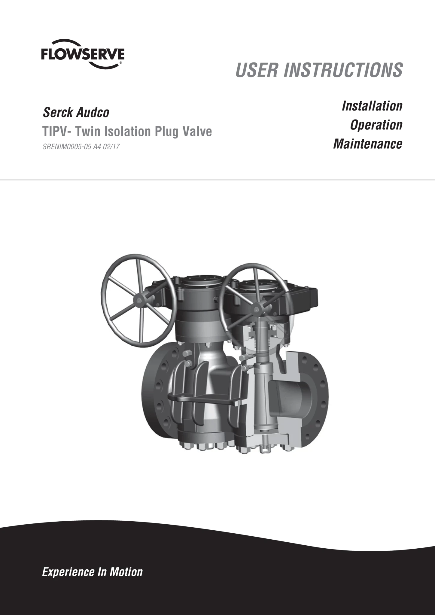 Serck Audco双隔离旋塞阀(TIPV)使用说明(IOM)