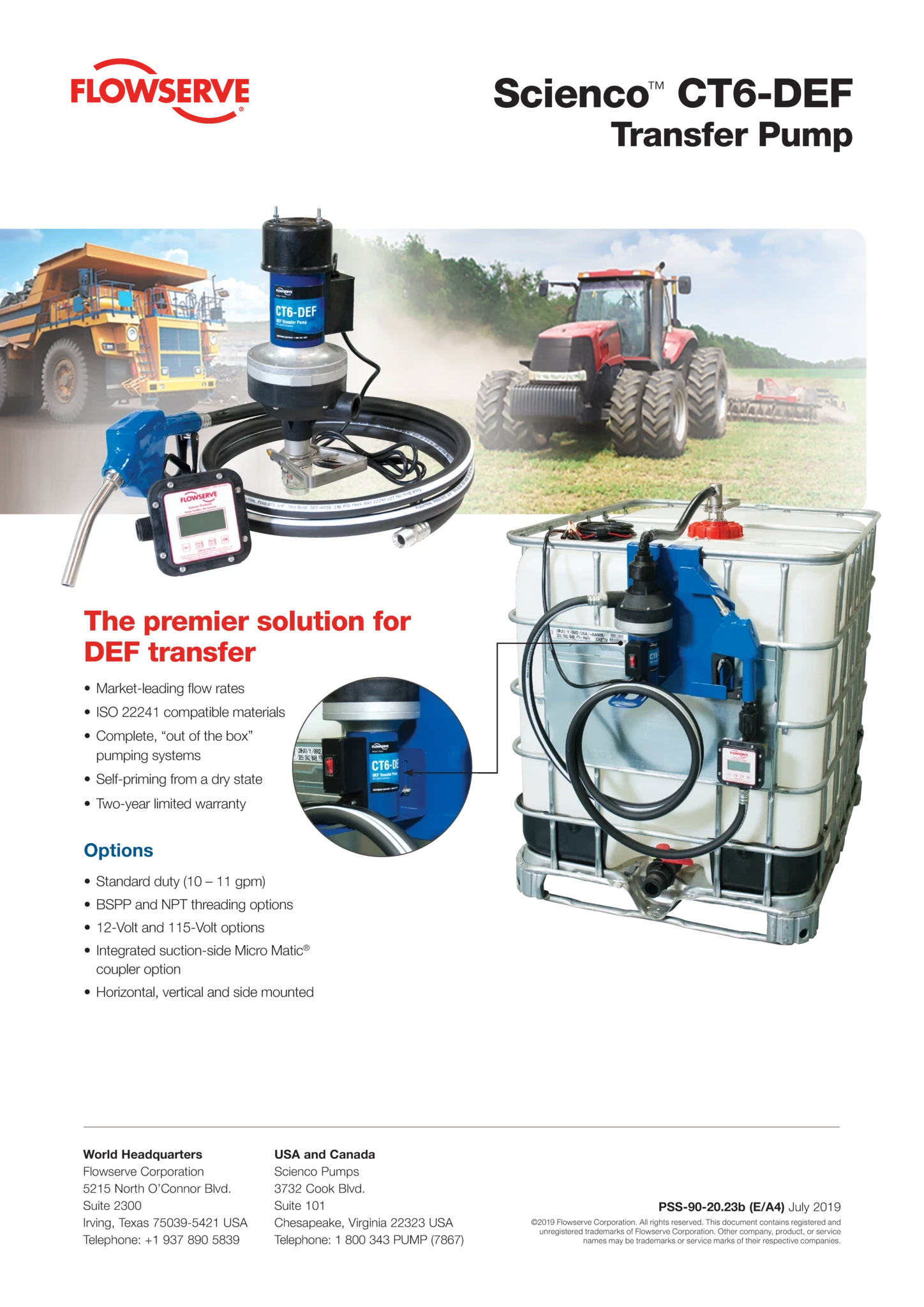Scienco™ CT6-DEF输送泵 - 宣传页