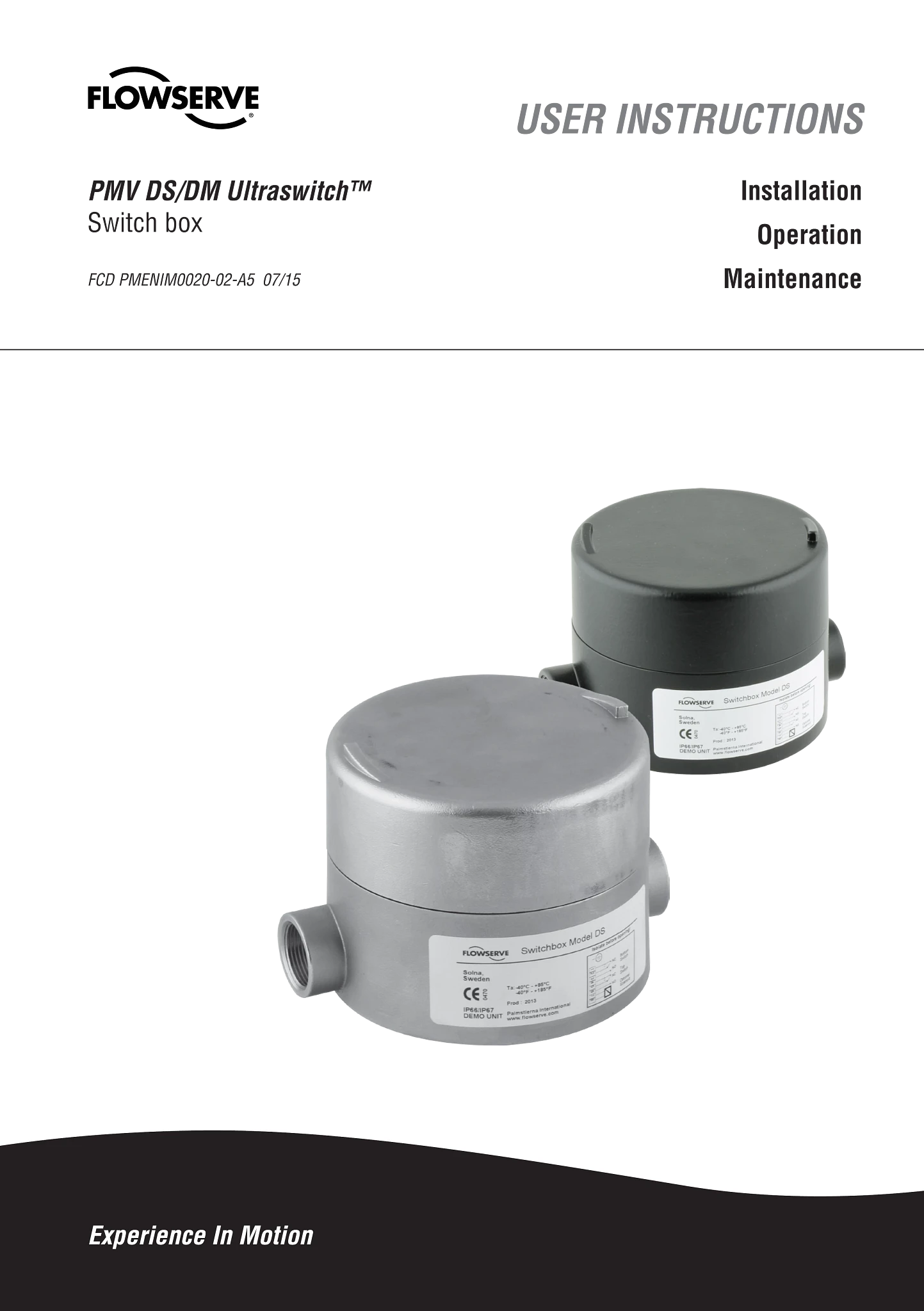 PMV DS/DM 使用说明（IOM）