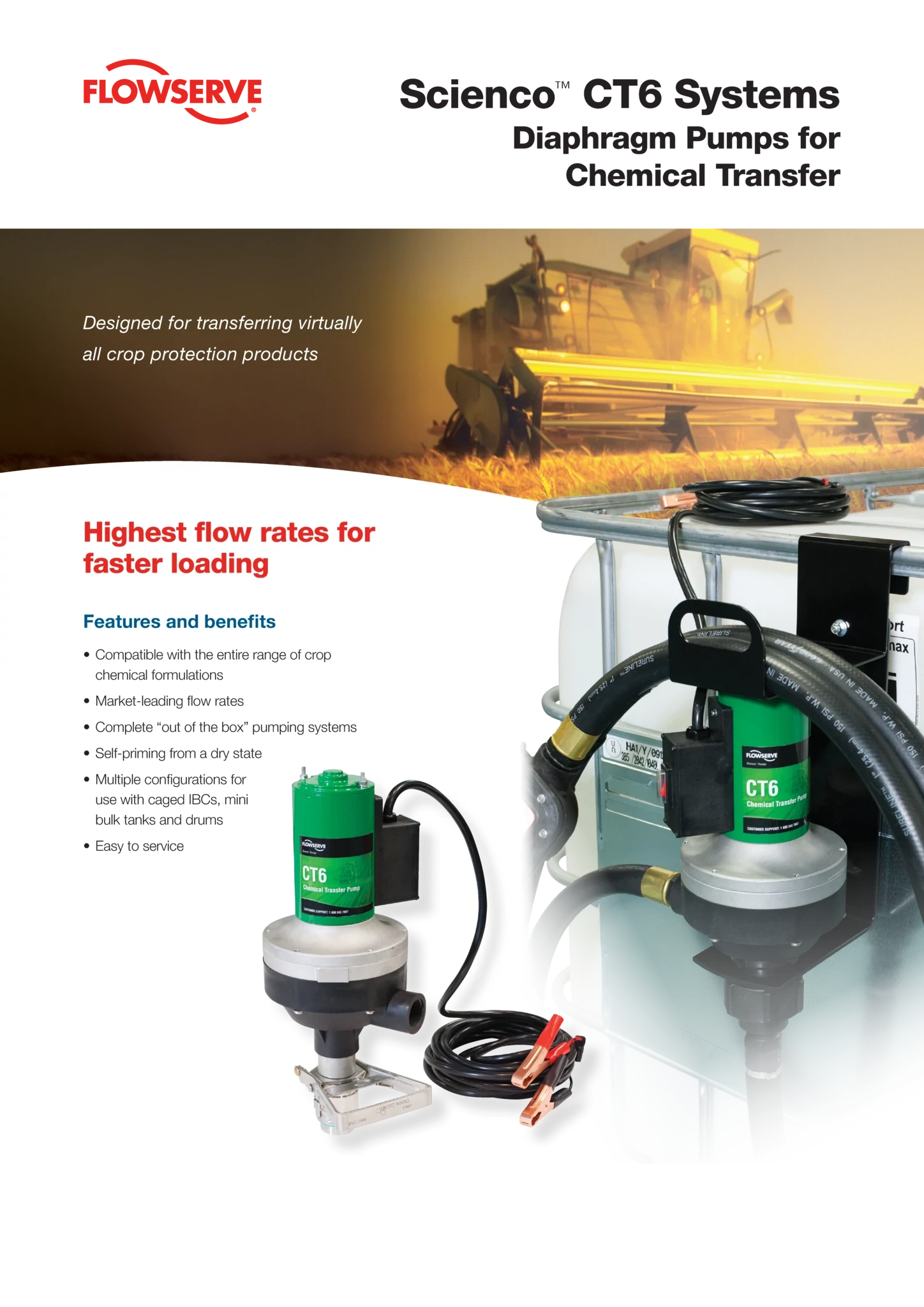 用于转移化学品的Scienco™ CT6系统隔膜泵 - 宣传单