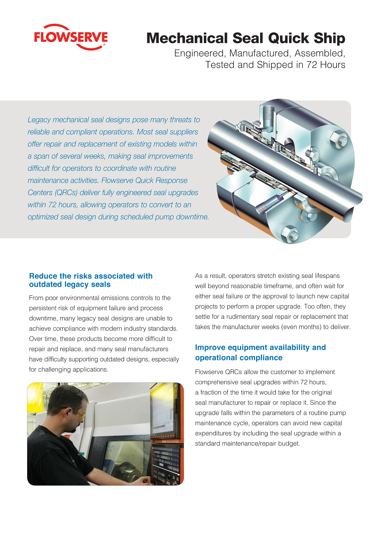 机械密封快速装运单页