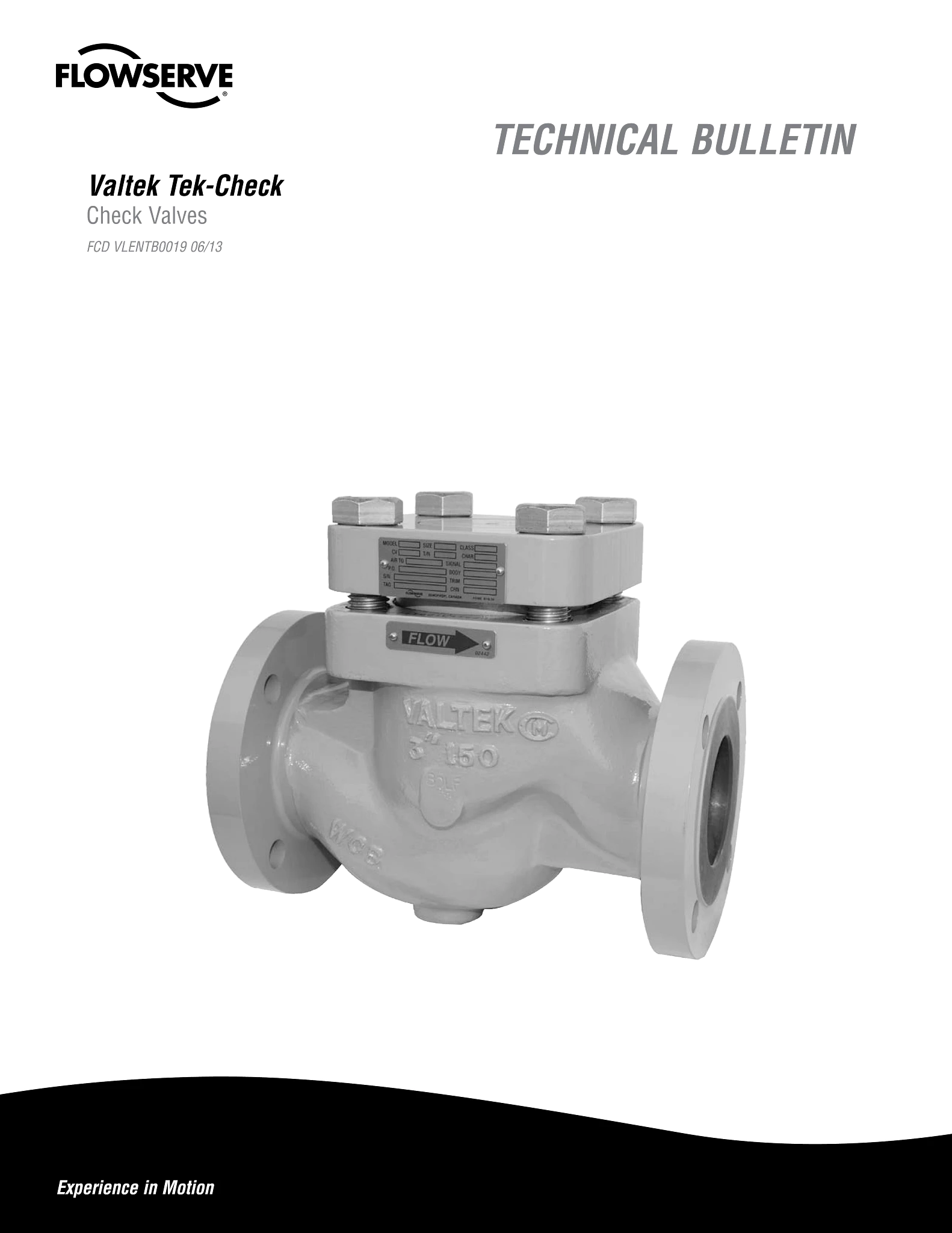 Valtek Tek-Check止回阀技术手册