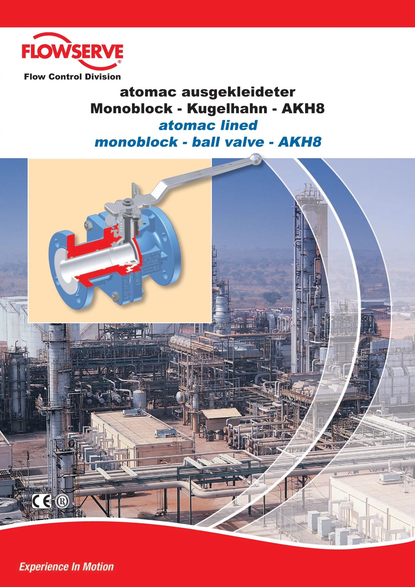 Atomac AKH8整体内衬球阀 - 手册