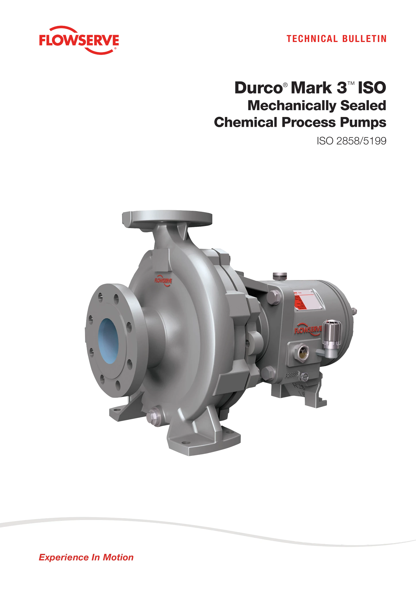 Durco®Mark3™ ISO机械密封化工流程泵 - 技术公告