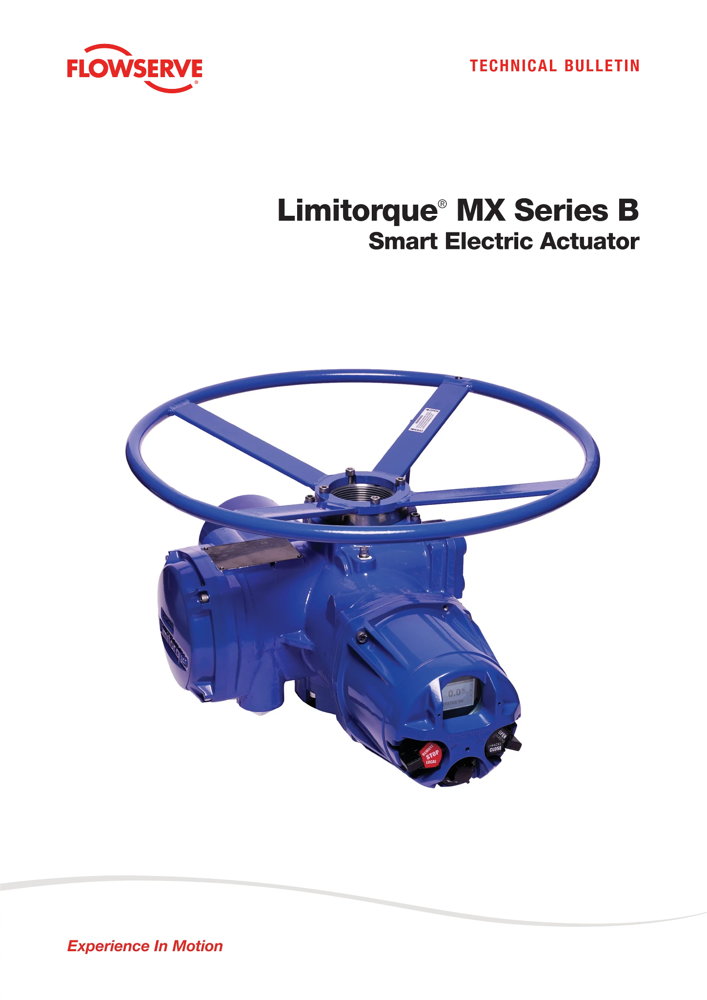 Limitorque®MX系列B(MXb)智能电动执行器 - 技术公告