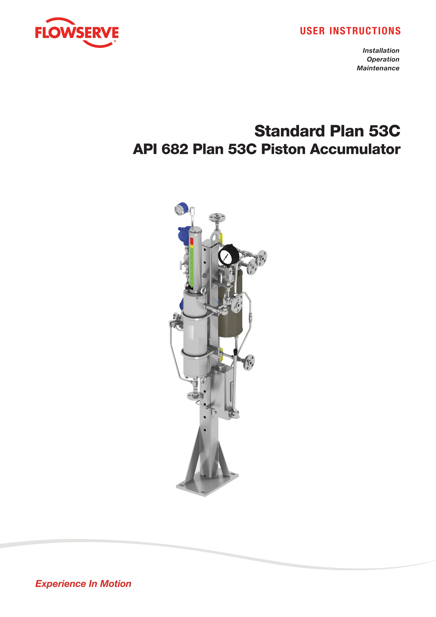 标准方案 53C API 682 方案 53C 活塞蓄能器 - IOM
