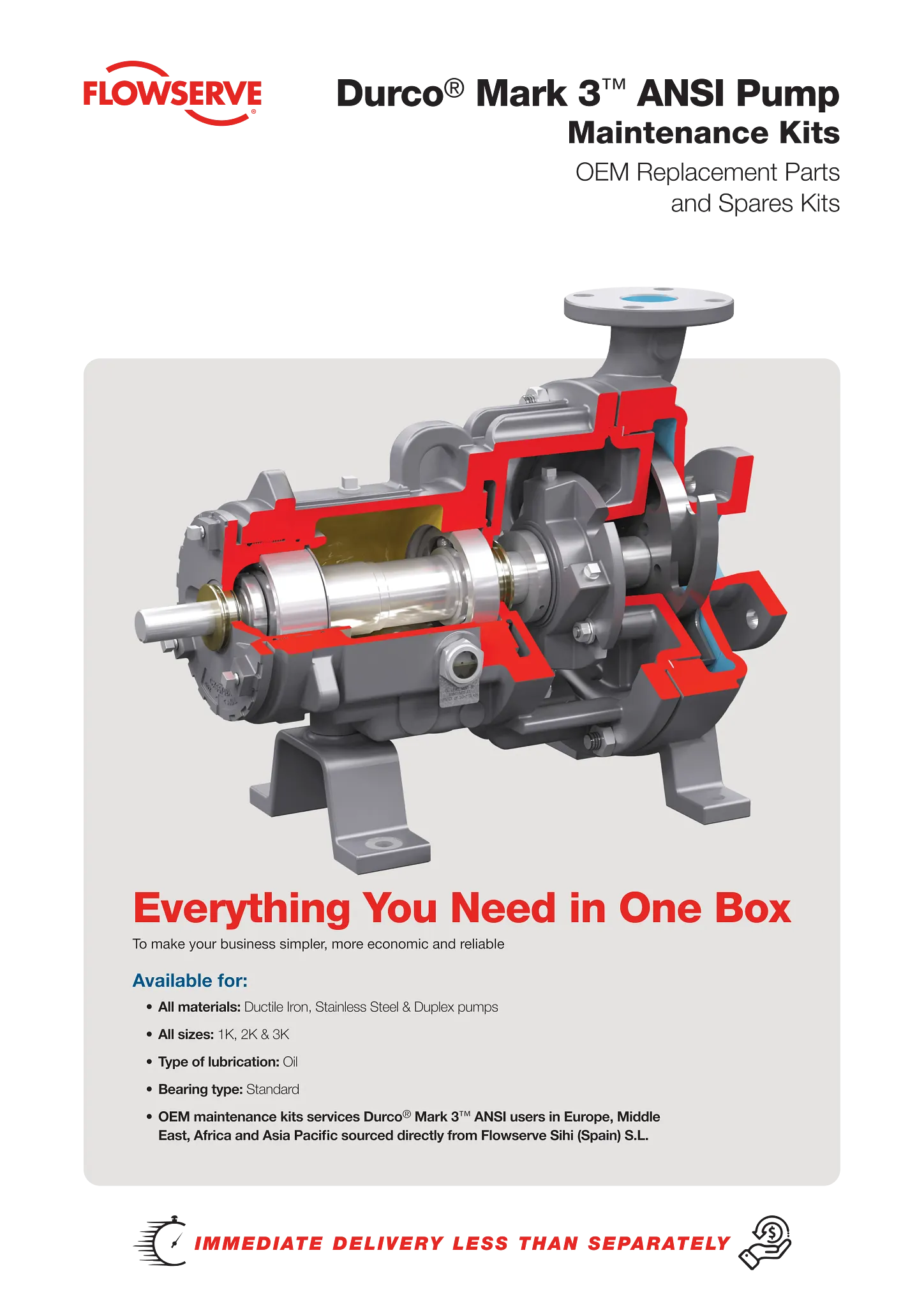 Durco® Mark 3™ ANSI泵维护包 - 宣传单